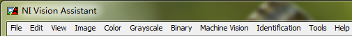 NI视觉助手Vision Assistant教程  第二章 菜单